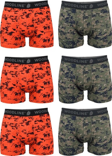 Woodline boxershorts Camo 6 pakning