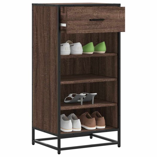 Skohylle brun eik 48x38x97,5 cm konstruert tre 8721102842726 Skohylle brun eik 48x38x97,5 cm konstruert tre 8721102842726