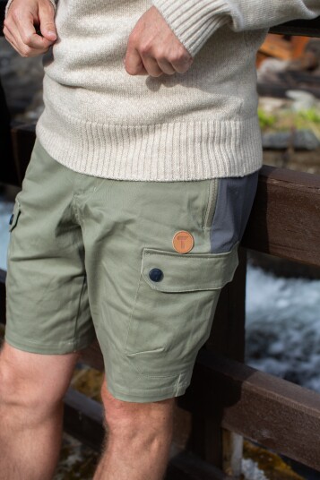 Tufte Hazel Hiking Shorts Herre Gray Pinstripe XL