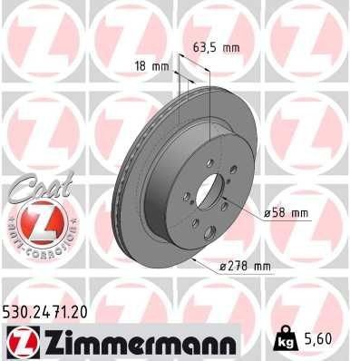Bremseskive ZIMMERMANN 530.2471.20
