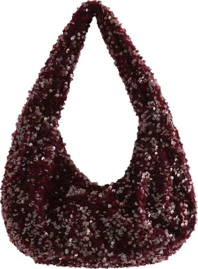 Lindex Bag Party Sequences Burgundy ONE SIZE