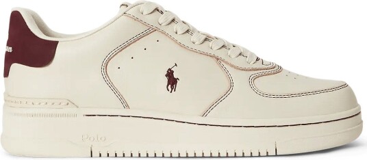 Polo Ralph Lauren Masters Court Leather Sneaker ECRU/WINE 40