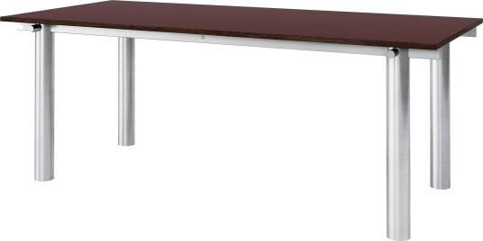 Atura Spisebord 200x90 cm, Rustfritt Stål / Burgundy
