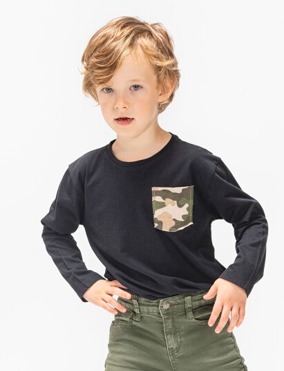 Luca &  Lola Piero Langermet T-Skjorte Black 158-164