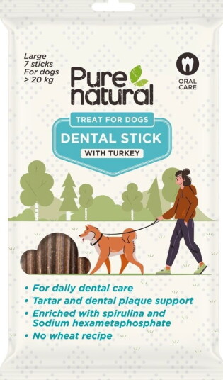 Purenatural Dental Sticks Kalkun 7 Pack