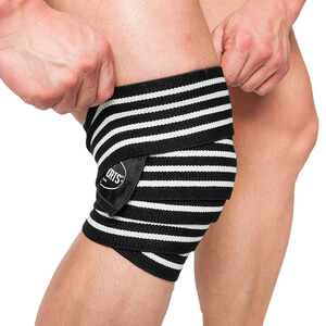 Knee Wraps, black/white, C.P. Sports Knee Wraps, black/white, C.P. Sports