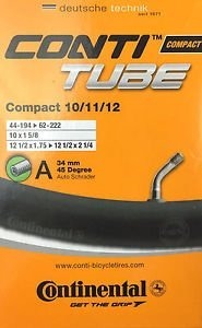 Continental 10/11/12´´ AV 44/62 (45dg valve), sykkelslange 44/62 STD Continental 10/11/12´´ AV 44/62 (45dg valve), sykkelslange 44/62 STD