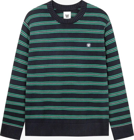 WOOD WOOD Wwcalle Crew Neck 25516 SALUTE STRIPE L