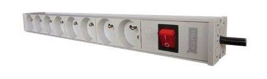 Digitus 19" Rackmontert Strømfordeler med 8 Utgangskontakter 1U AC 250 V Digitus 19" Rackmontert Strømfordeler med 8 Utgangskontakter 1U AC 250 V