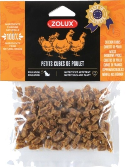 Zolux Naturlig Godbit For Hund Små Kyllingterninger 100 G