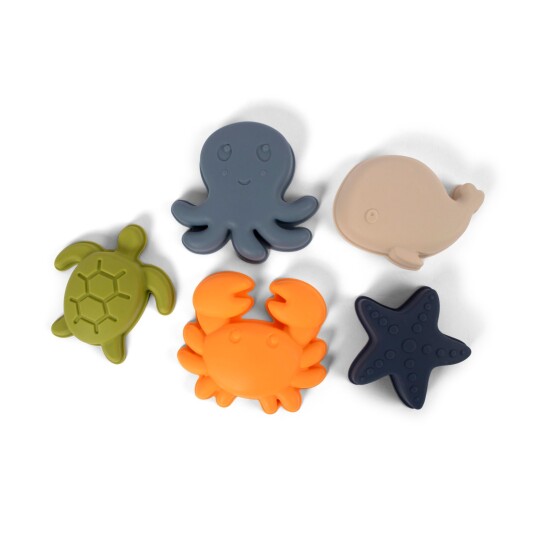 FILIBABBA Silicone sand toys 5 pieces Animals of the Sea FI-03088 FILIBABBA Silicone sand toys 5 pieces Animals of the Sea FI-03088