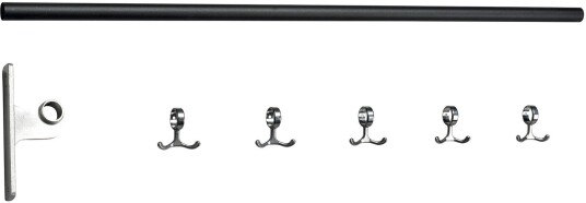 Essem Design Nostalgi Kroklist Påbyggnad Svart/aluminium,100 Cm Garderobestativ Gunnar Bolin Sølv