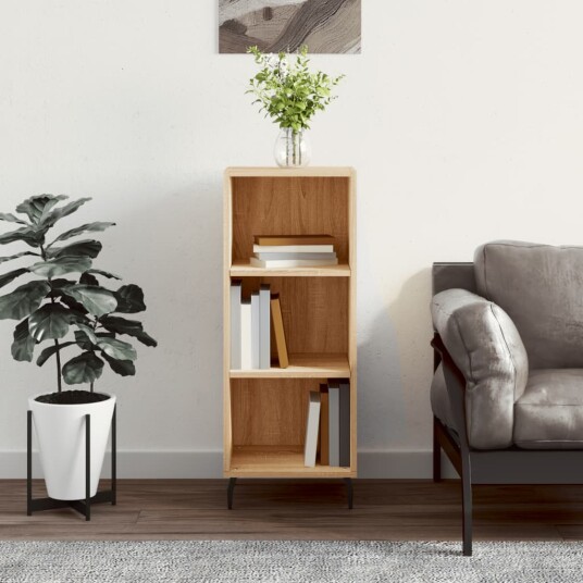 vidaXL Skjenk sonoma eik 34,5x32,5x90 cm konstruert tre vidaXL Skjenk sonoma eik 34,5x32,5x90 cm konstruert tre