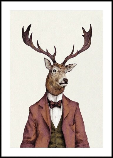 A deer With Human Attire—wearing Plakat Plakat / 70x100cm A deer With Human Attire—wearing Plakat Plakat / 70x100cm