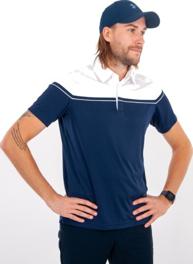 Cutter & Buck Seabeck Blå Hvit Golf pologenser herre Navy/Vit (58000) X-Large