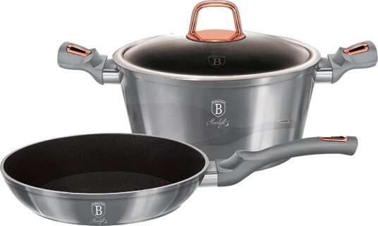 Berlinger Haus BH/6019 Kjele og grytesett med lokk 4,5L/24cm 3 deler ??? Metallic Berlinger Haus BH/6019 Kjele og grytesett med lokk 4,5L/24cm 3 deler ??? Metallic