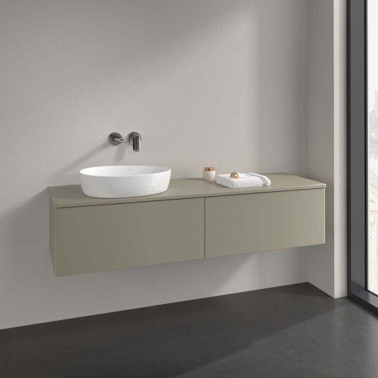 Villeroy & Boch Antao Servantskap med 2 skuffer 160x50x36 cm m/lys Steingrå Matt