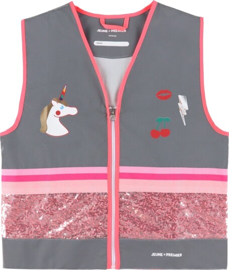 Jeune Premier Refleksvest 6–9 År Lady Gadget Rosa OneSize Sølv