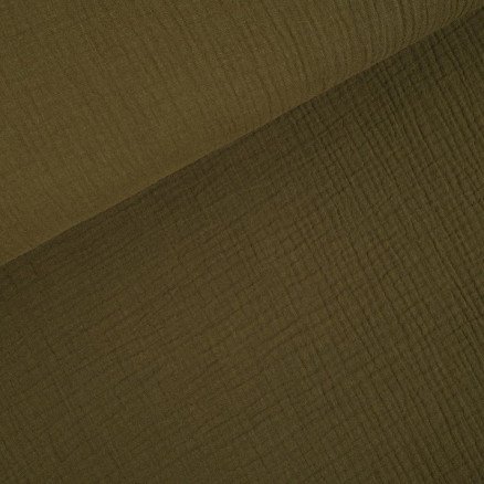 Crepet bomullsstoff 135cm 043 Khaki - 50cm