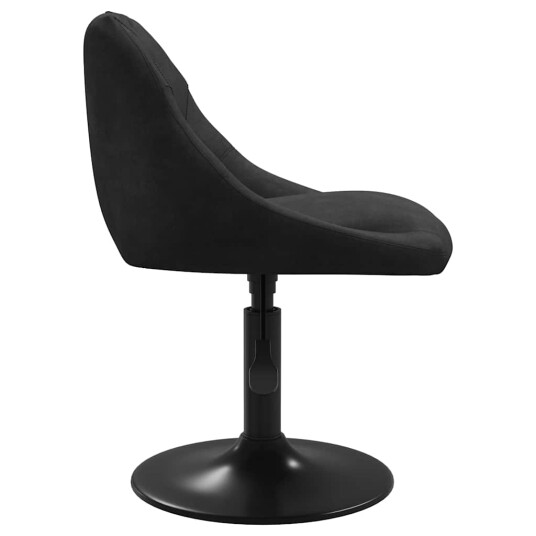  Svingbare spisestoler 2 stk svart fløyel 8720286537046
