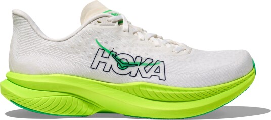 Hoka Men's Mach 6 White/Neon Lime 48 Hoka Men's Mach 6 White/Neon Lime 48