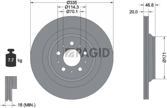PAGID 56433NC Bremseskive PAGID 56433NC Bremseskive