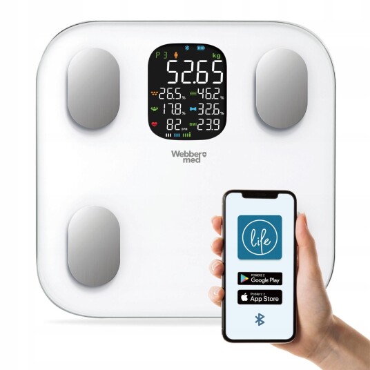 Analytisk badevekt 15 parametere Apple Health Google Fit VERA WEBBER