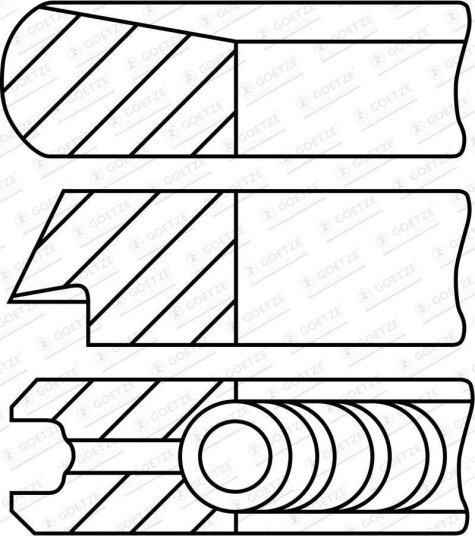 Stempelringsett GOETZE ENGINE 08 447900 00