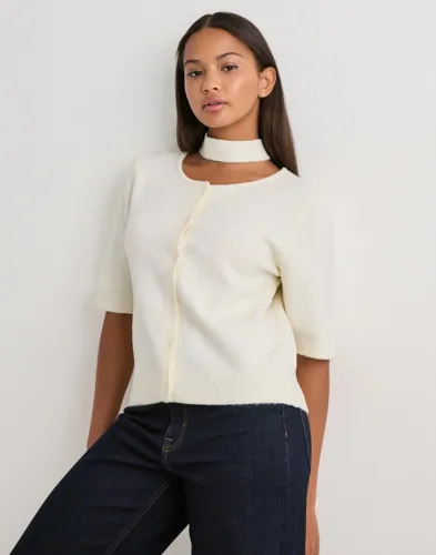 Vero Moda Hvit Vmkae 2/4 Scarf Cardigan Knit Exp