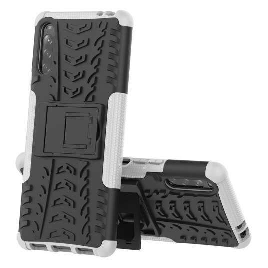 INCOVER Sony Xperia L4 Cool Tyre Håndverker Deksel med Stativ - Svart / Hvit