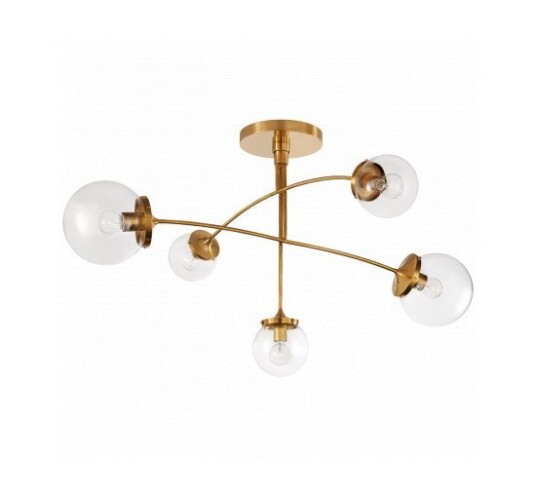 Prescott Medium Mobile Chandelier Soft Brass/Clear Glass Prescott Medium Mobile Chandelier Soft Brass/Clear Glass