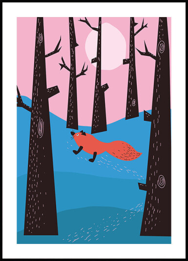 Winter Fox Plakat Plakat / 100x150cm
