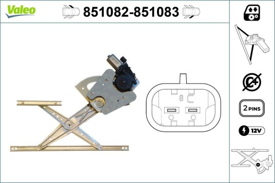 VALEO 851082 Vindusheis