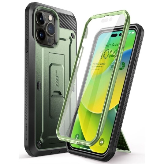 SUPCASE iPhone 14 Pro SUPCASE Unicorn Beetle Pro Håndverker Deksel med Skjermbeskytter - Grønn SUPCASE iPhone 14 Pro SUPCASE Unicorn Beetle Pro Håndverker Deksel med Skjermbeskytter - Grønn