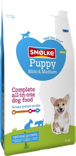 Smolke Tørrfôr Puppy Mini Medium For Valper 12 kg Smolke Tørrfôr Puppy Mini Medium For Valper 12 kg