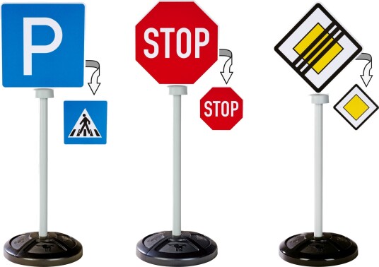 BIG Big Bobby Car Traffic Signs White