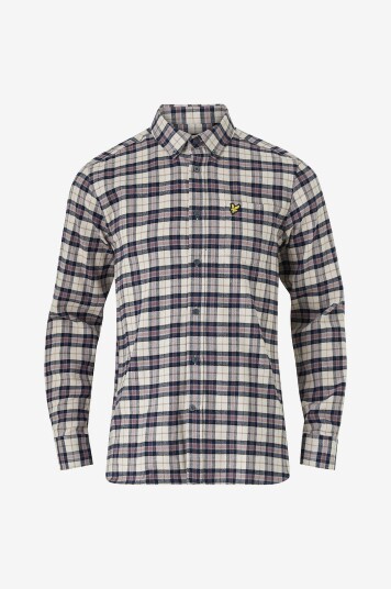 Lyle & Scott - Skjorte Check Flannel Shirt - Blå