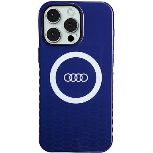 Deksel Audi Iml Big Logo Magsafe Deksel Iphone 15 Pro Max 6,7" Blå/Marineblå Hardcase Au-Imlmip15pm-Q5/D2-Be