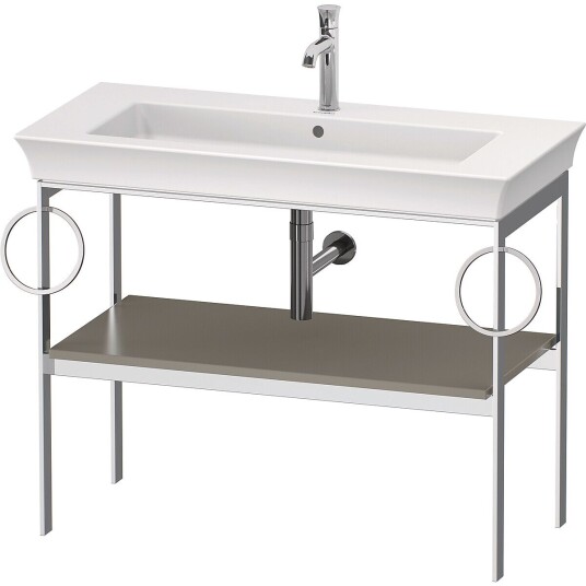 Duravit White Tulip Metallkonsoll 98,4x45x76 cm Stengrå Matt/Krom