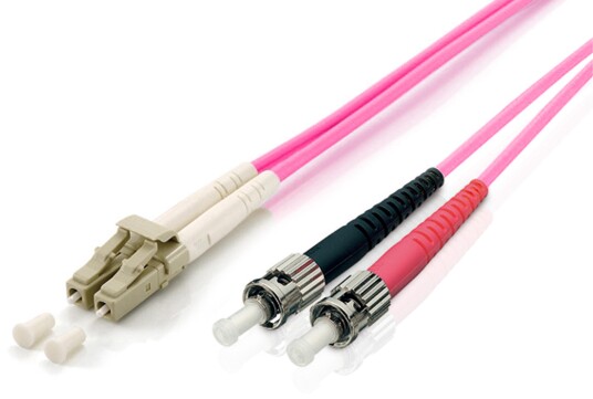 EQUIP LWL Patchkabel LC->ST  3.00m Multimode Duplex OM4 viol