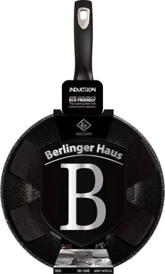 Berlinger Haus Wok Stekepanne Svart Sølv 28Cm Berlinger Haus Wok Stekepanne Svart Sølv 28Cm