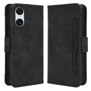 Sony Xperia 10 VI Lommebok-deksel med Kortholder Svart