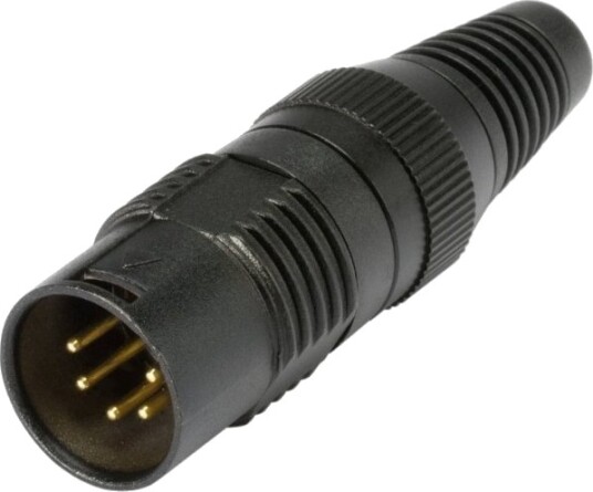 Hicon Hi-X5cm-G Xlr-Kontakt | Rett Poltall: 5 | Sort | 1 Stk