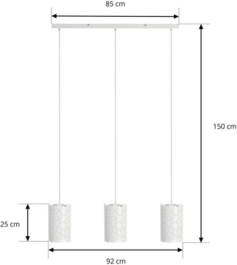 Lindby pendellampe Aralena hvit 3-lys metall Lindby pendellampe Aralena hvit 3-lys metall