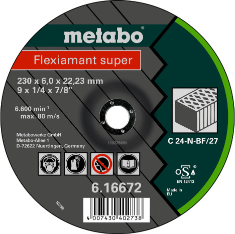 Metabo Slipeskive 616729000 Betong/Stein 125mm