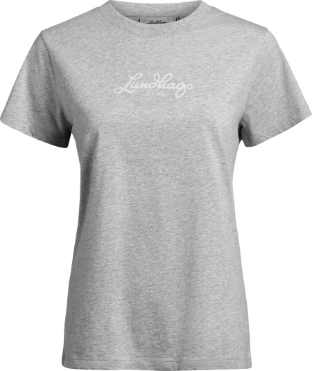 Lundhags Women"s Järpen Logo T shirt Light Grey Melange XS