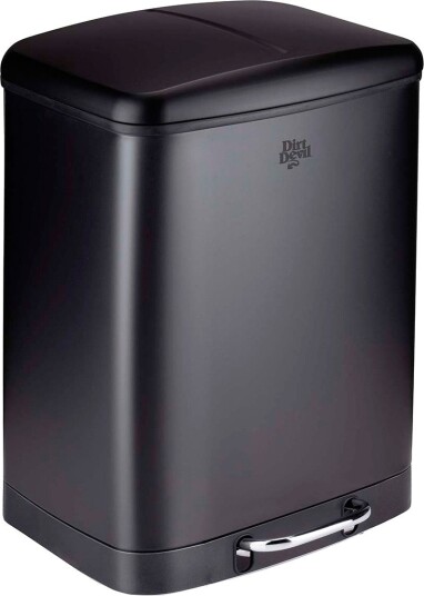 Dirt Devil pedalbøtte med soft close og sortering (2x12 liter) svart