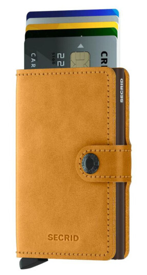 Secrid Miniwallet lommebok m/kortholder ochre Secrid Miniwallet lommebok m/kortholder ochre