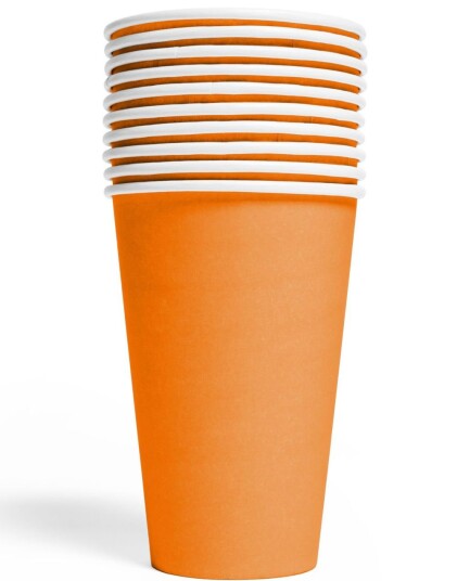 10 stk Orange Pappkrus 350 ml 10 stk Orange Pappkrus 350 ml