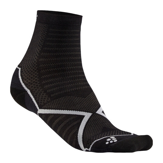 Craft Run Warm Sock Usx , l?pesokk unisex S BLACK-WHITE
